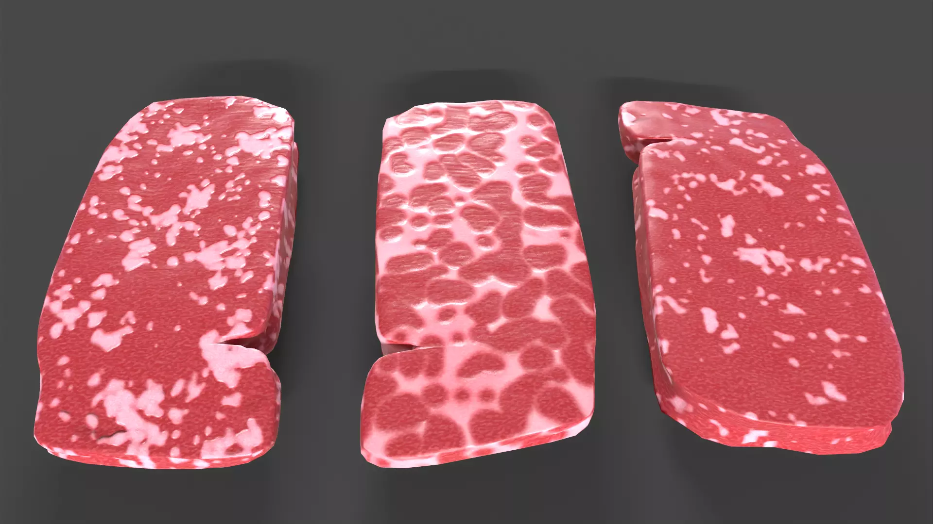 Beef Steak Low-poly 3D model_0