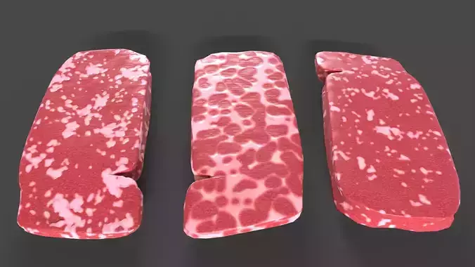 Beef Steak Low-poly 3D model