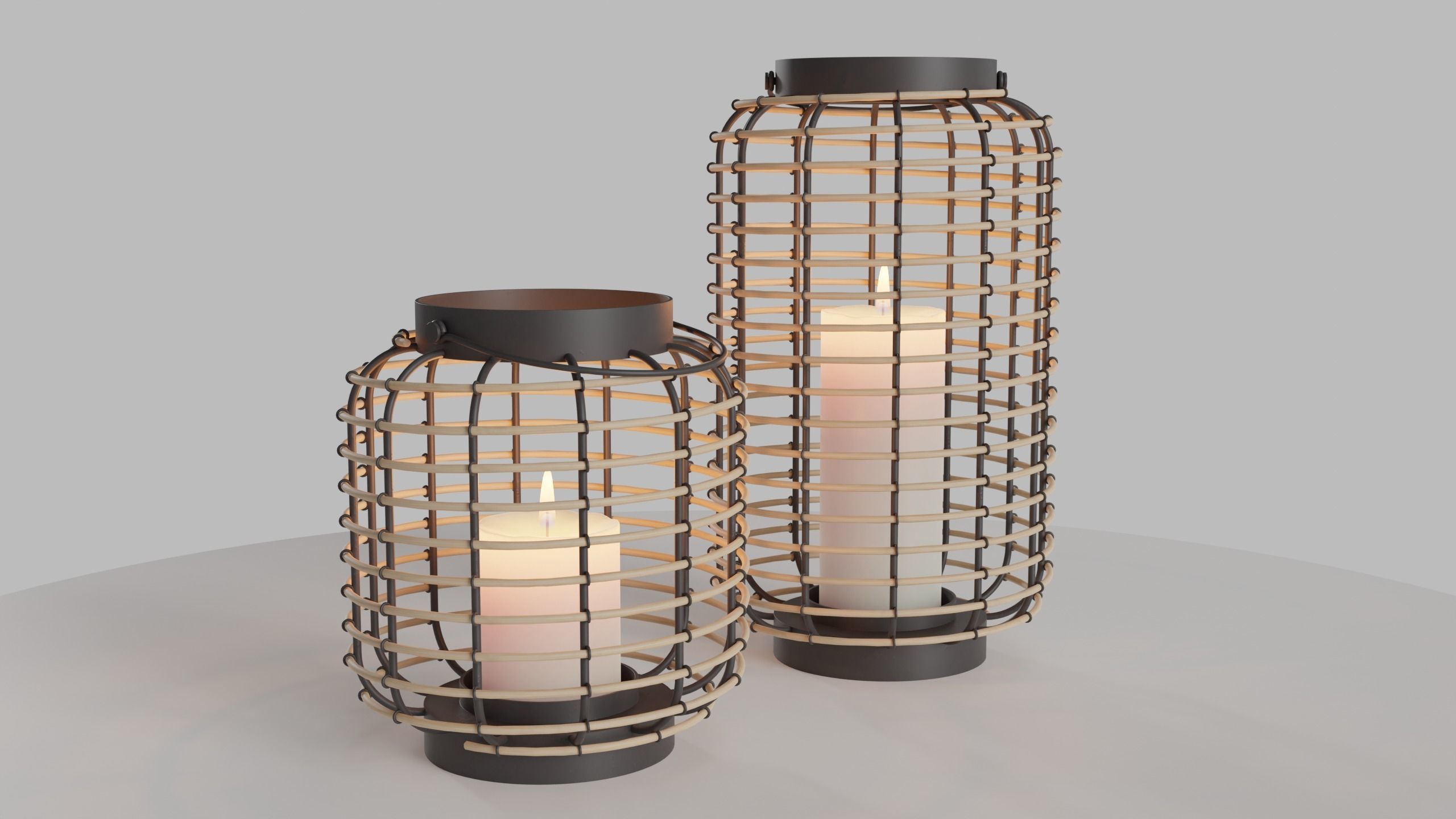 Modern outdoor lanterns 3D model_1