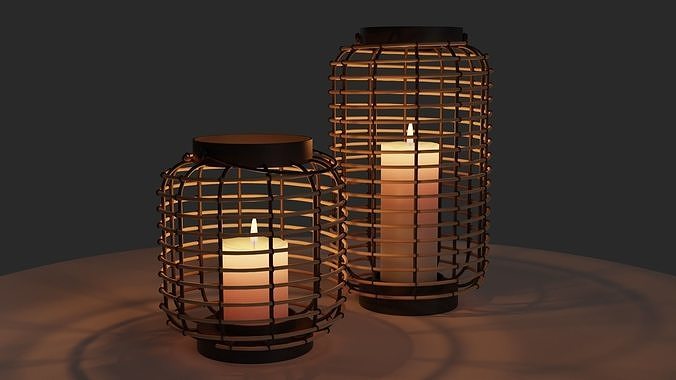 Modern outdoor lanterns 3D model