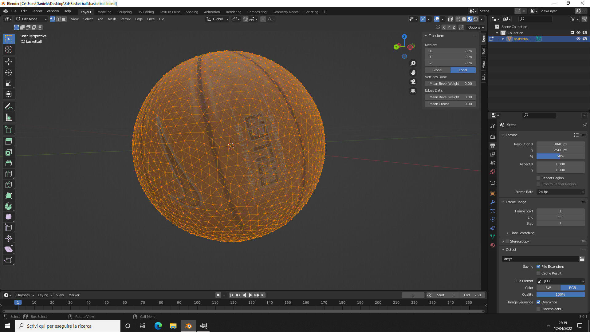 Basket ball 3D model_11