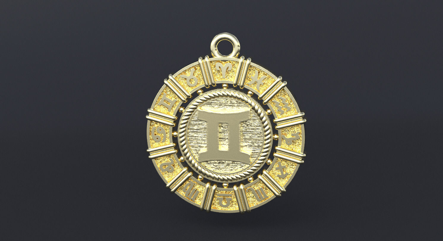 Zodiac symbol GEMINI 3D print model 3D print model_5