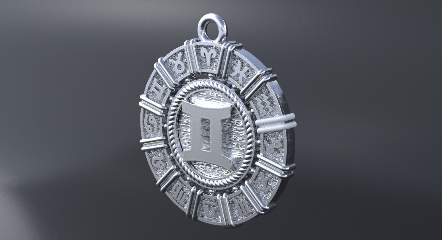 Zodiac symbol GEMINI 3D print model 3D print model_4