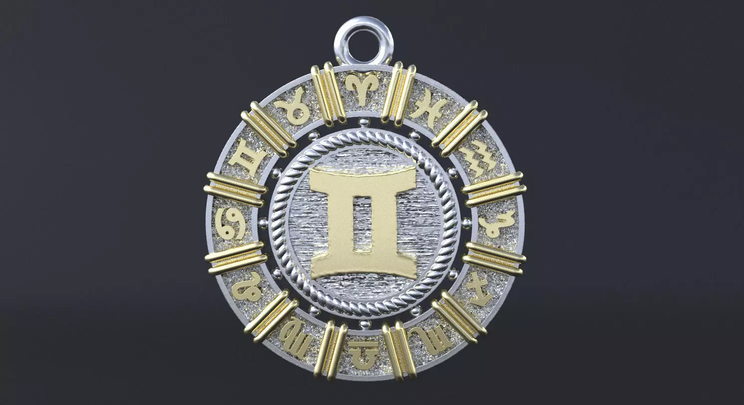 Zodiac symbol GEMINI 3D print model 3D print model_0