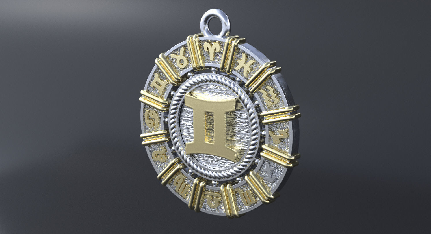 Zodiac symbol GEMINI 3D print model 3D print model_1