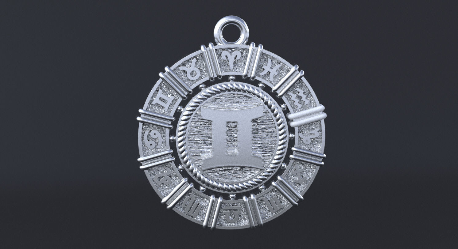 Zodiac symbol GEMINI 3D print model 3D print model_3