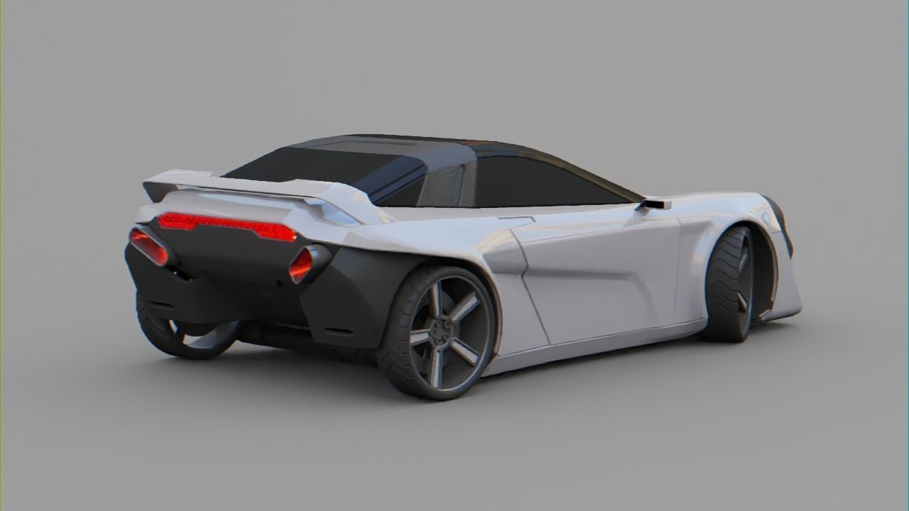 Porche concept car 3D model_5