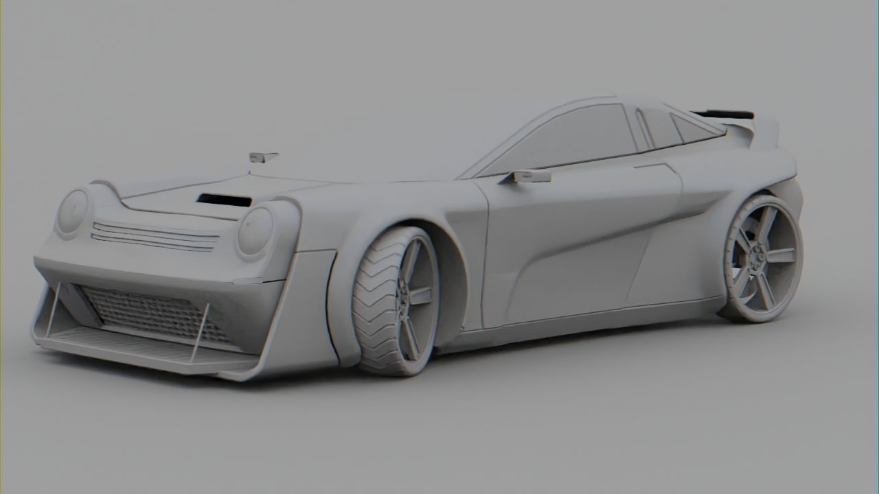 Porche concept car 3D model_13