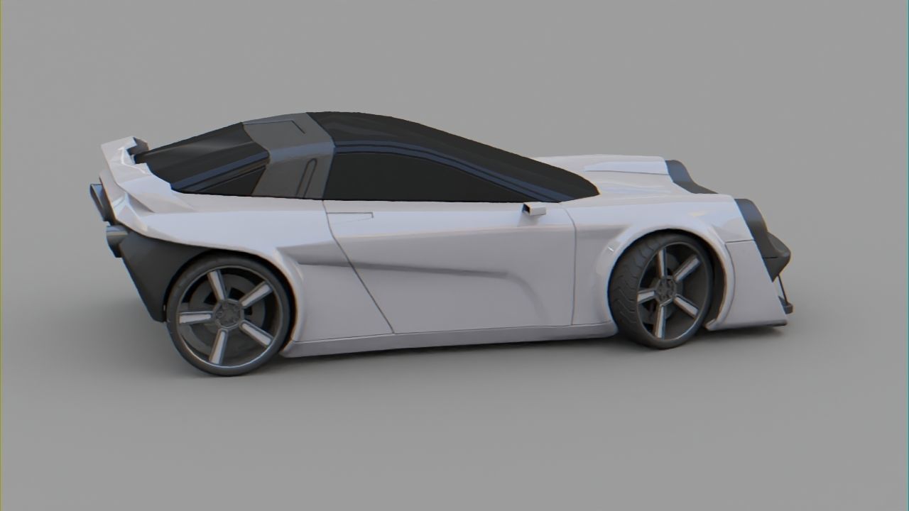 Porche concept car 3D model_7