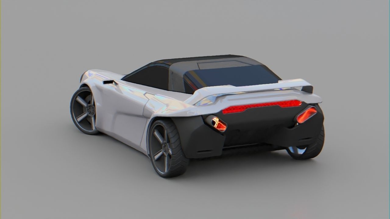 Porche concept car 3D model_4
