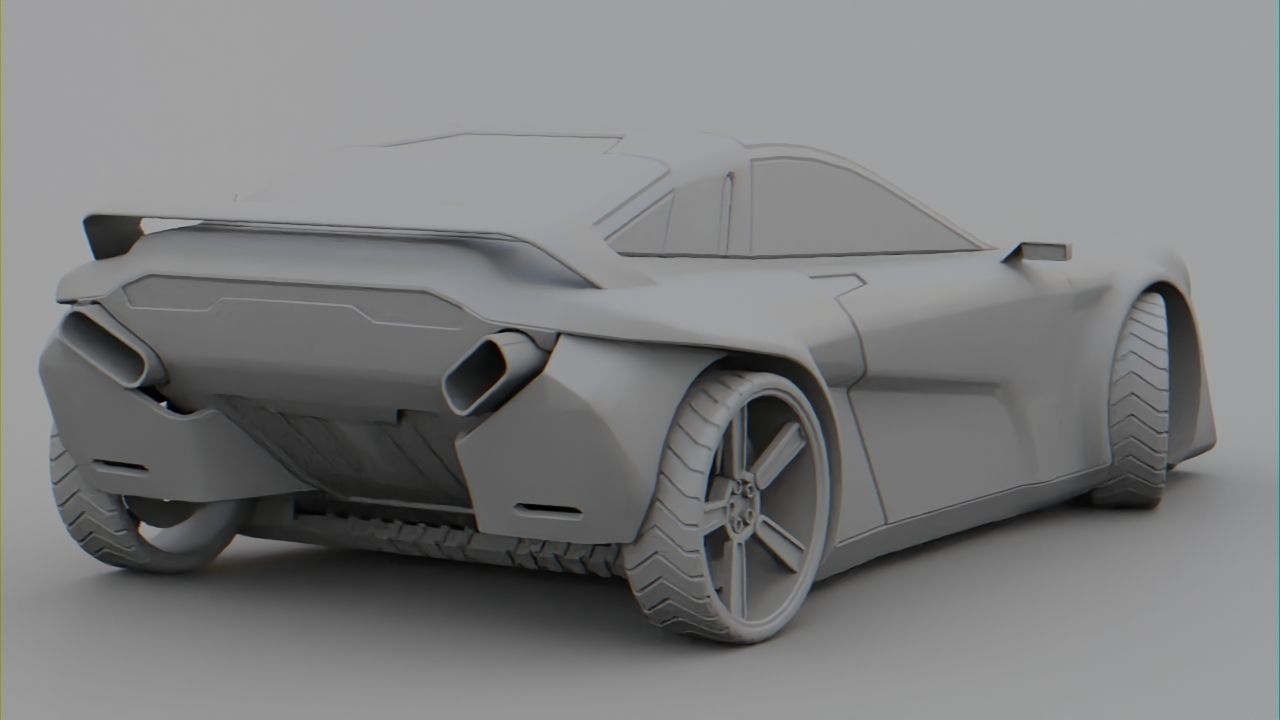 Porche concept car 3D model_9