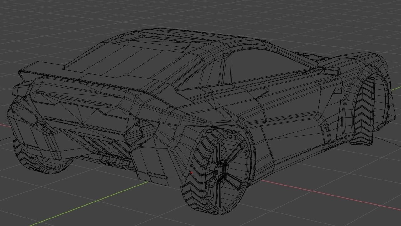 Porche concept car 3D model_17