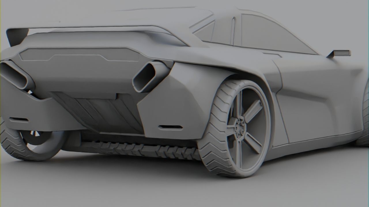 Porche concept car 3D model_12