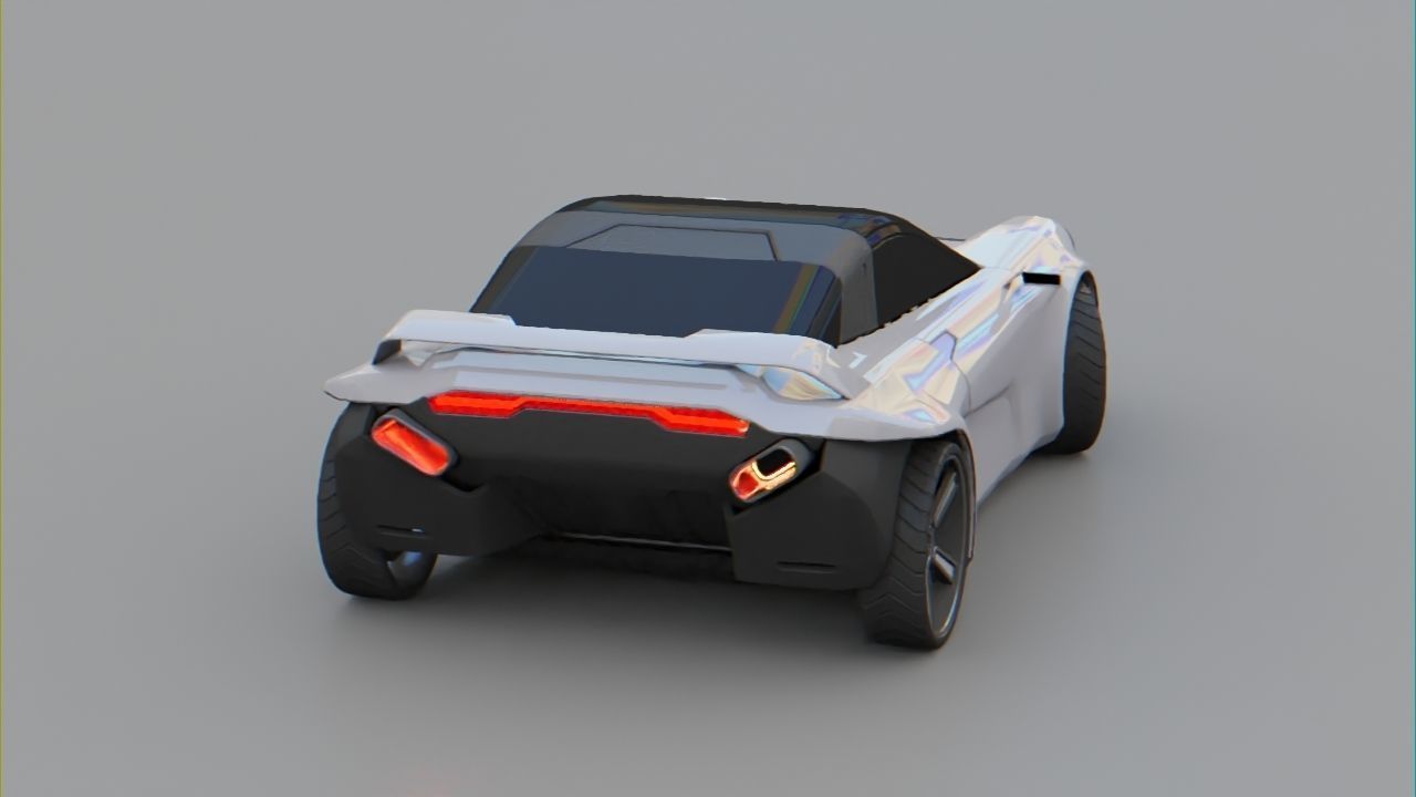 Porche concept car 3D model_6