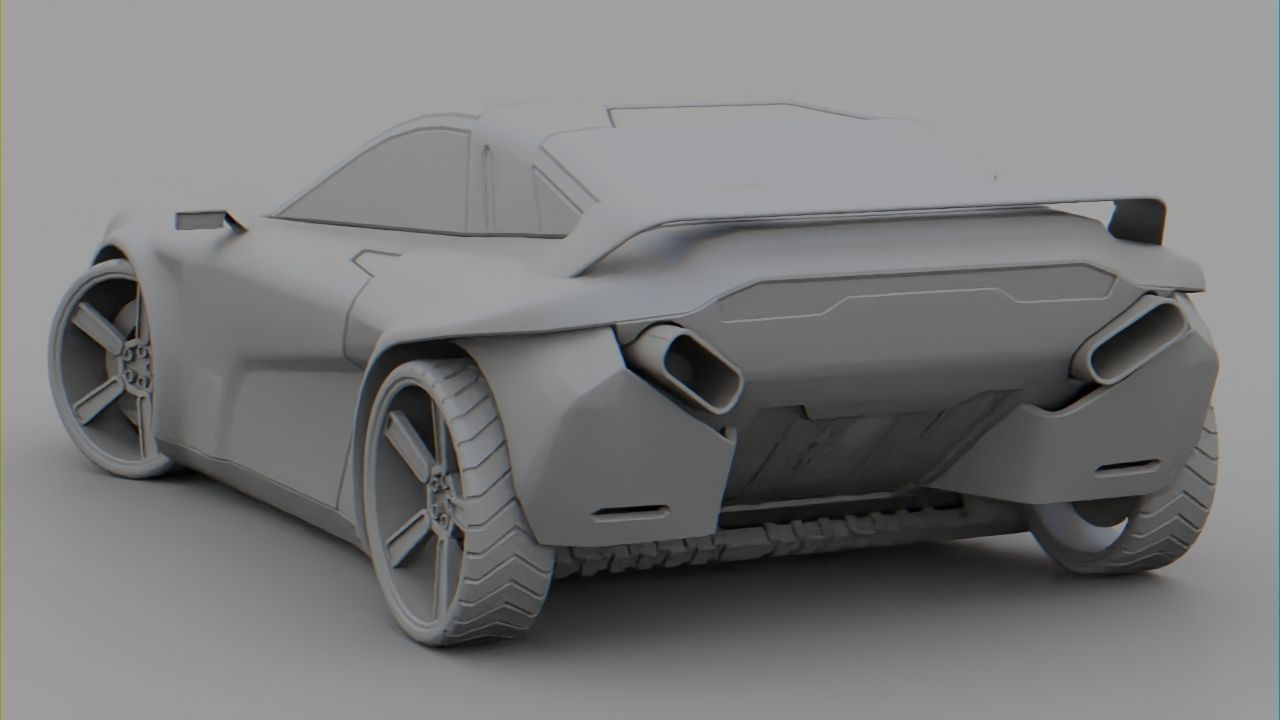 Porche concept car 3D model_15