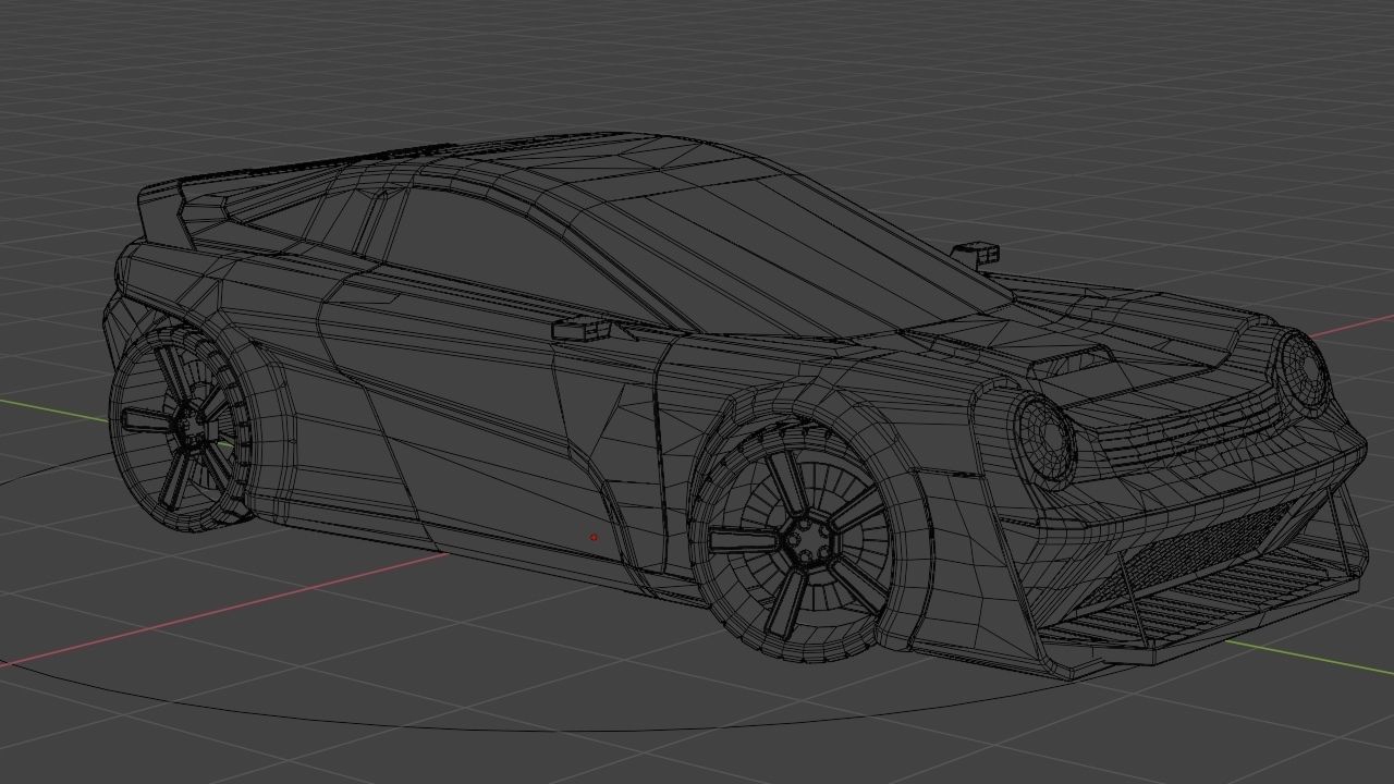 Porche concept car 3D model_16