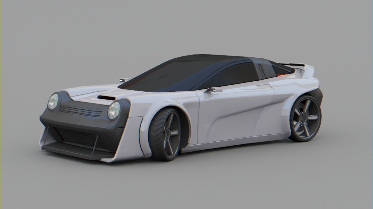 Porche concept car 3D model_1
