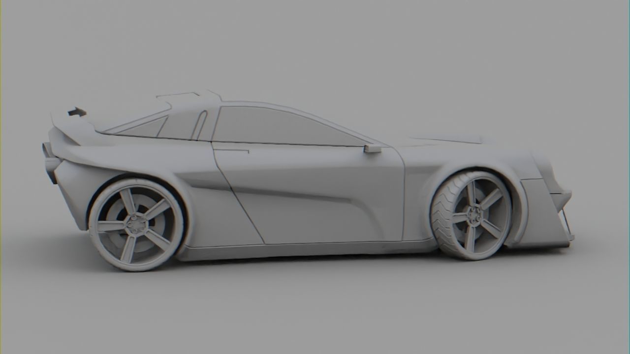 Porche concept car 3D model_10