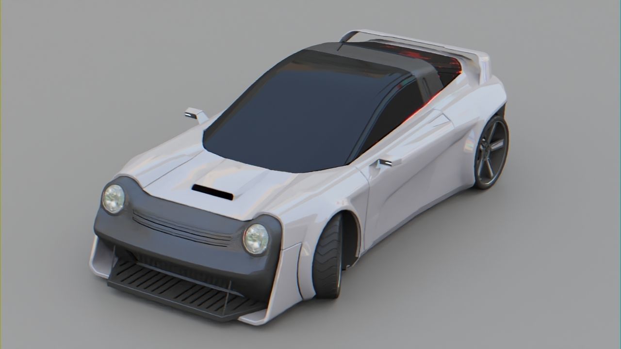 Porche concept car 3D model_3