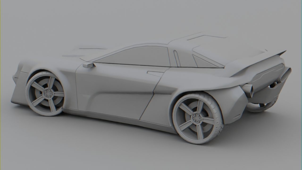 Porche concept car 3D model_14