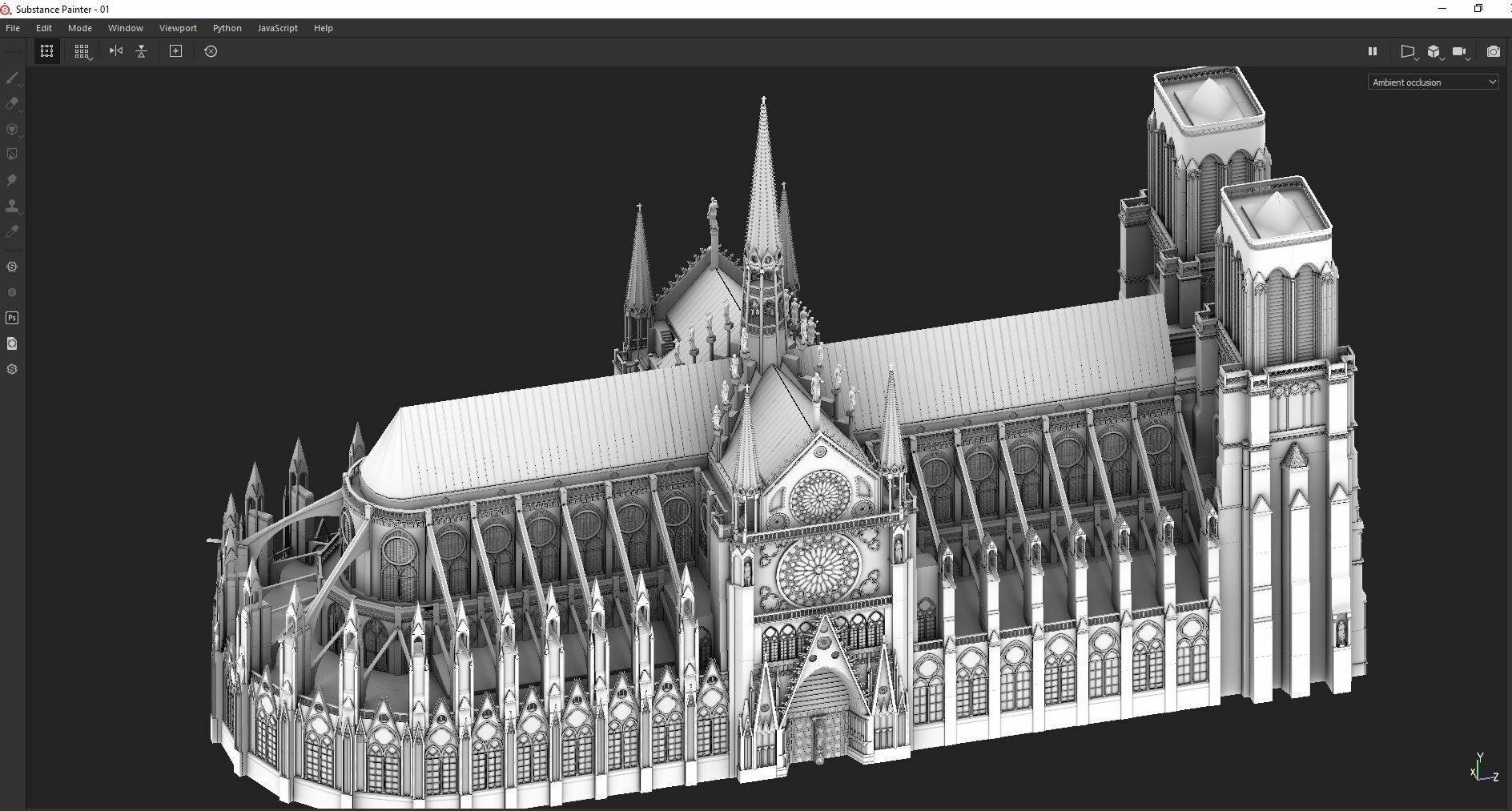 Notre-Dame de Paris Cathedral 3D model_10