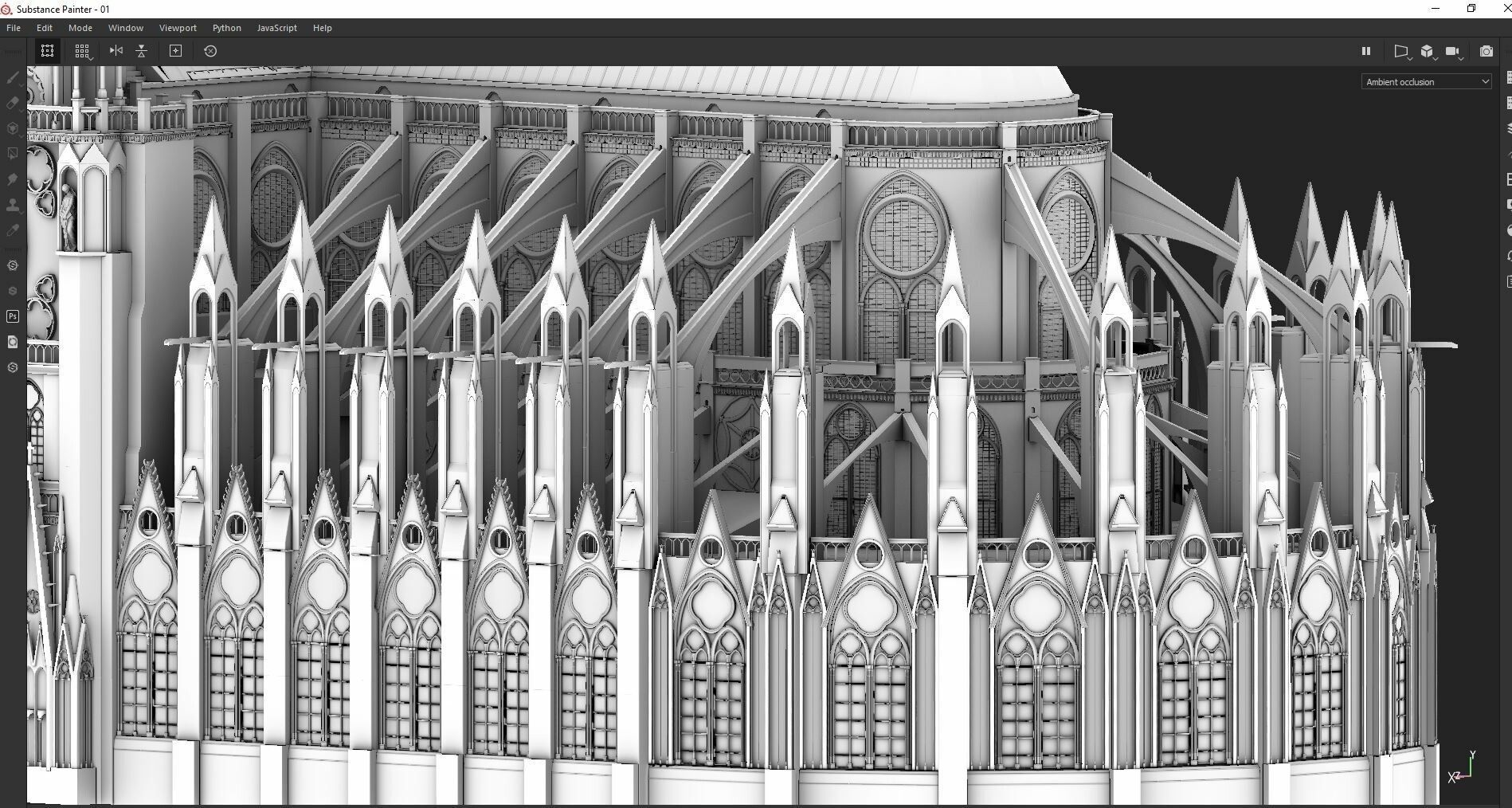 Notre-Dame de Paris Cathedral 3D model_9