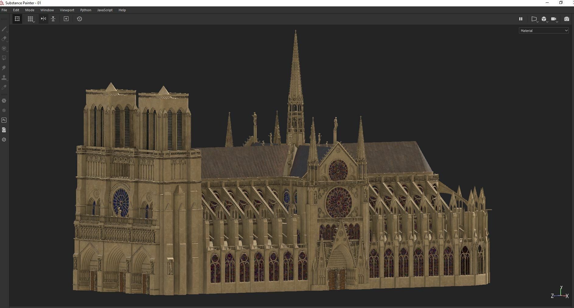 Notre-Dame de Paris Cathedral 3D model_4