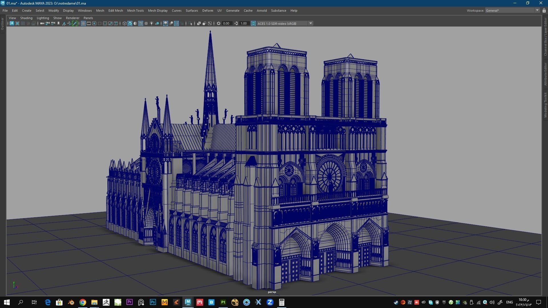 Notre-Dame de Paris Cathedral 3D model_15