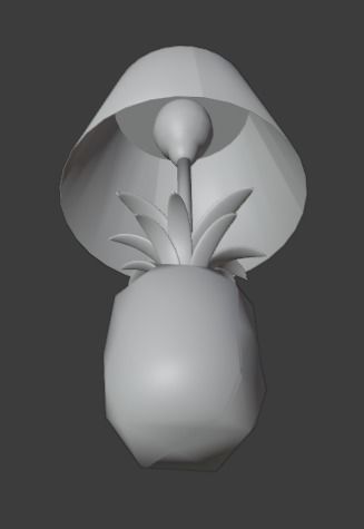 Pineapple Table Lamp Low-poly 3D model_2