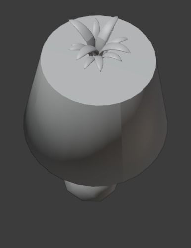 Pineapple Table Lamp Low-poly 3D model_3