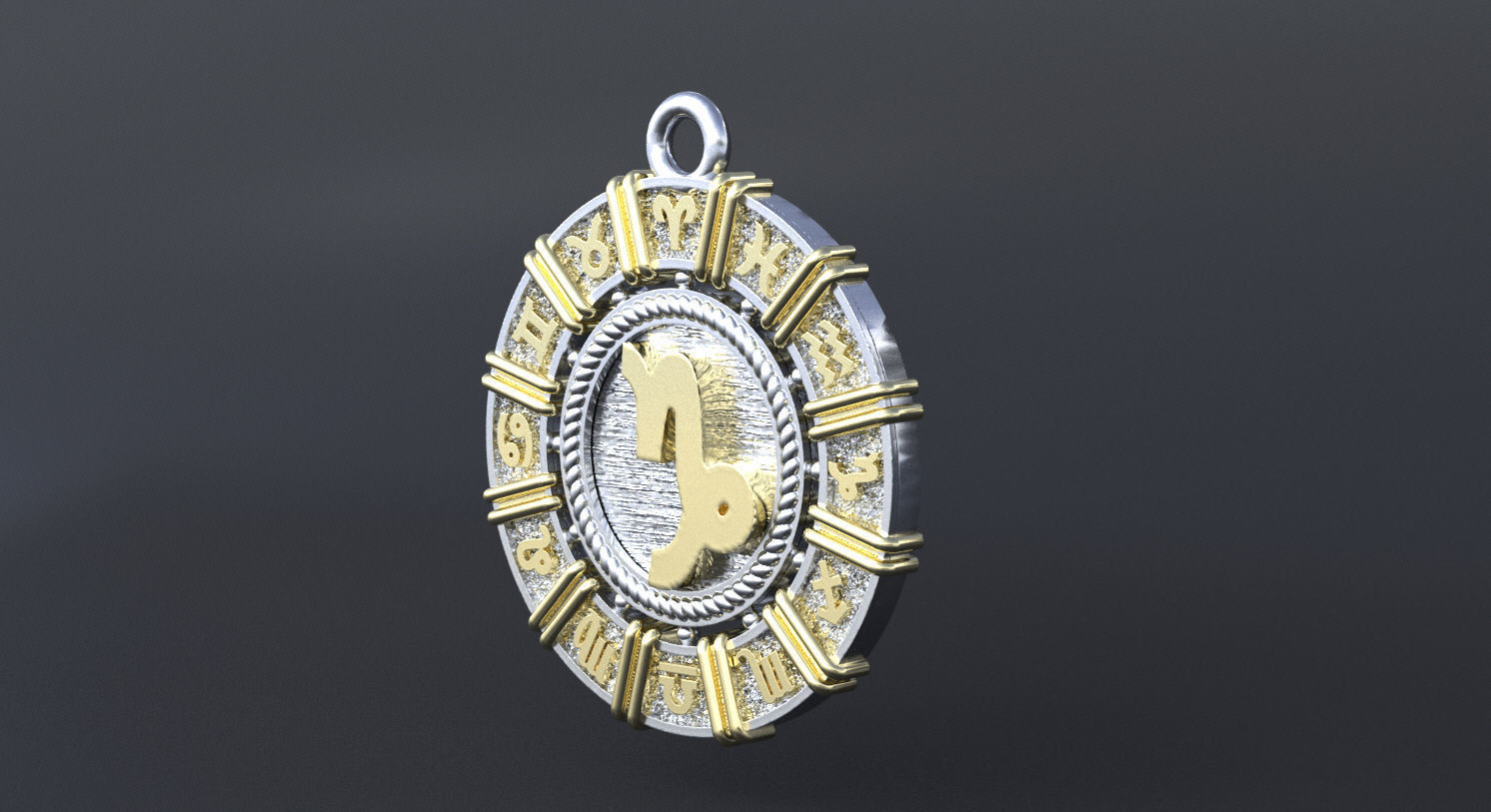 Zodiac symbol CAPRICORN  3D print model 3D print model_2