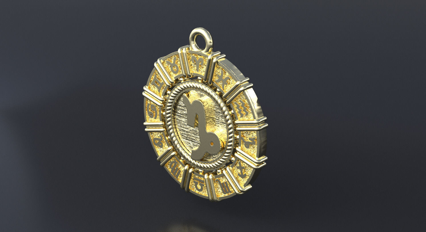 Zodiac symbol CAPRICORN  3D print model 3D print model_4