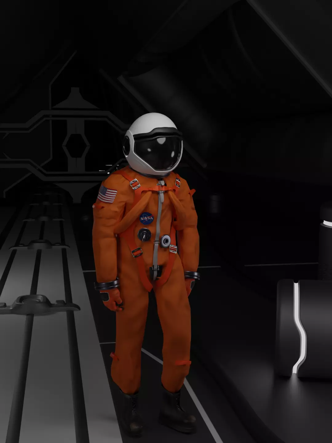 Astronaut Suit 3D model_0