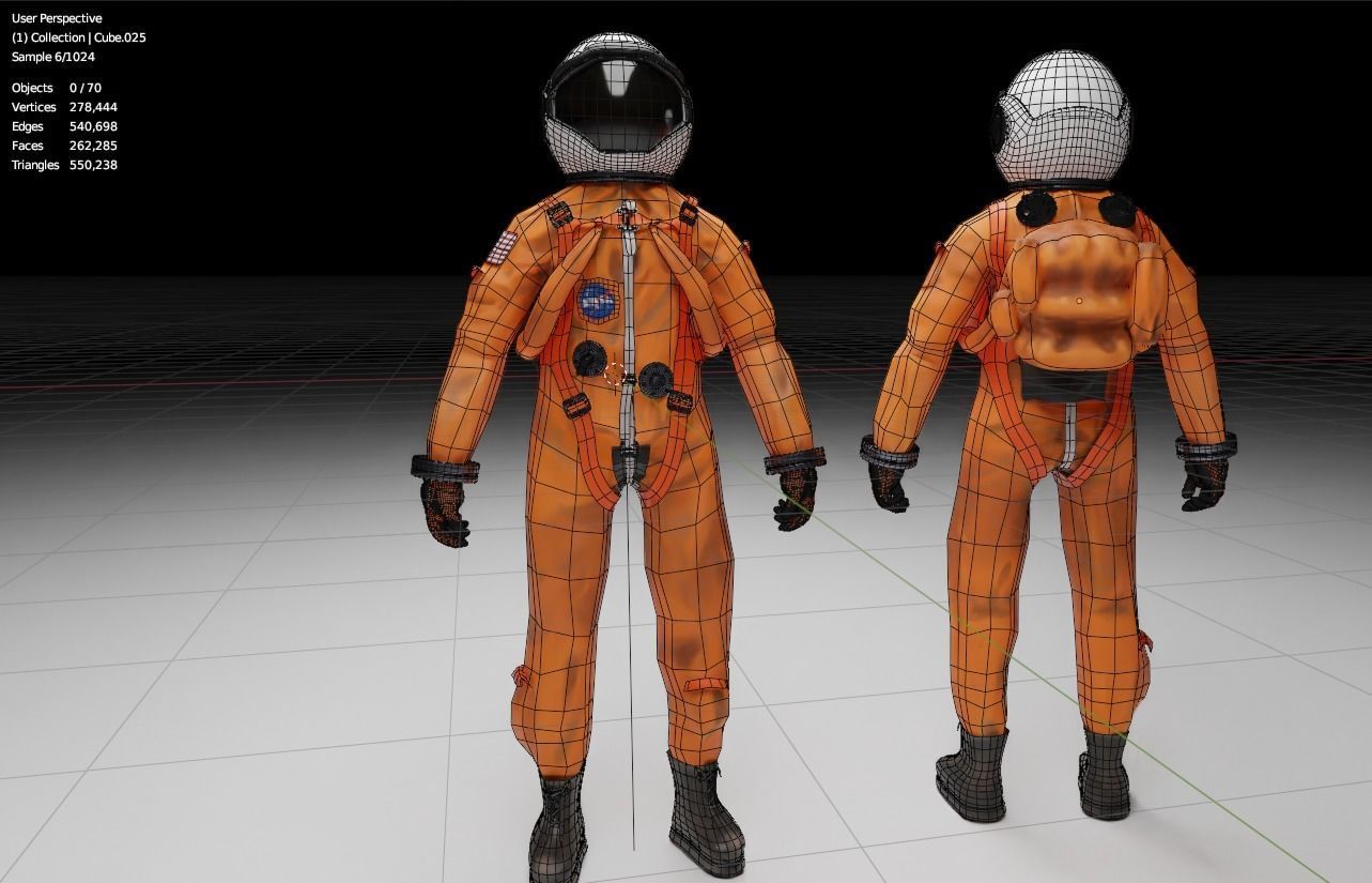 Astronaut Suit 3D model_3