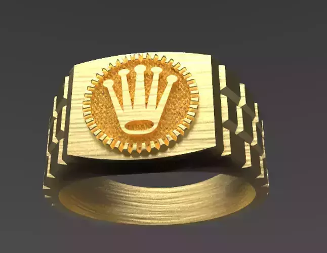 Mens crown ring printable stl