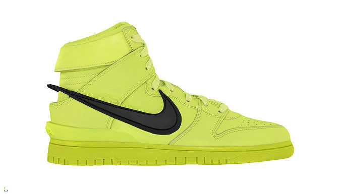 Ambush x Nike Dunk High Flash Lime 3D model