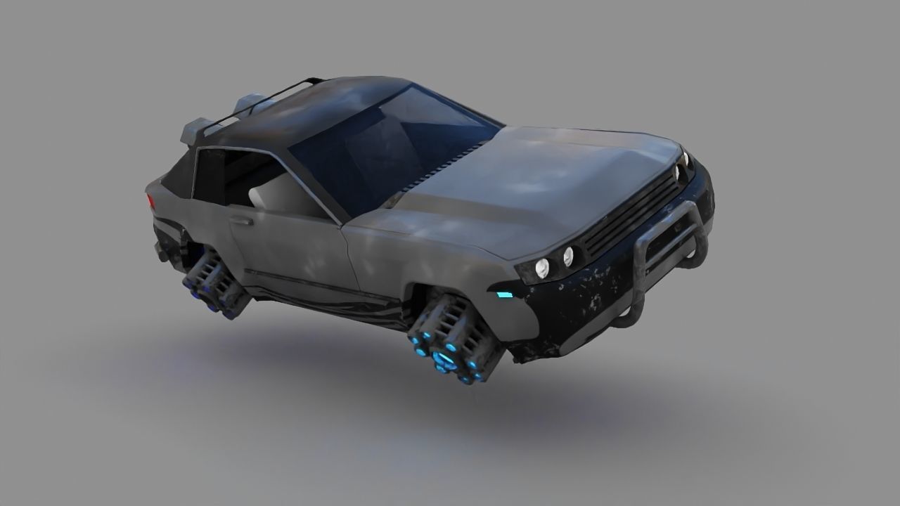 scifi car 3D model_1