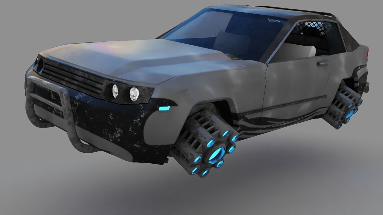 scifi car 3D model_2