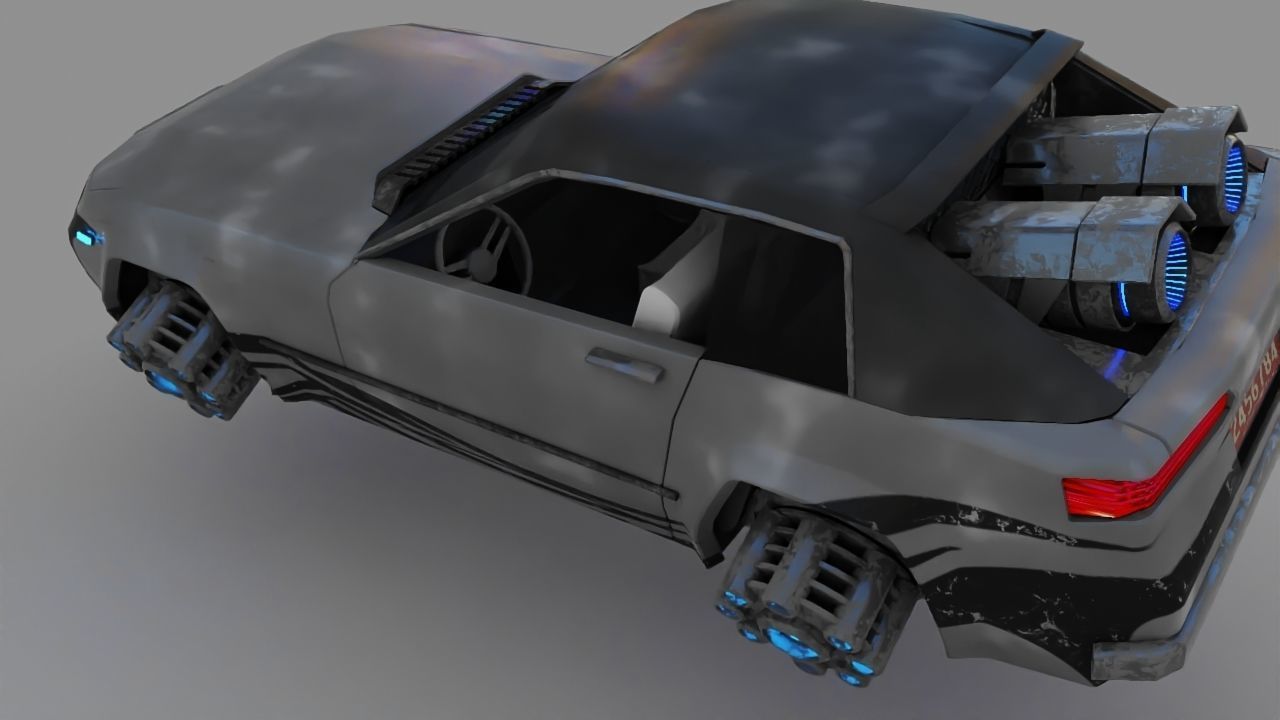 scifi car 3D model_3