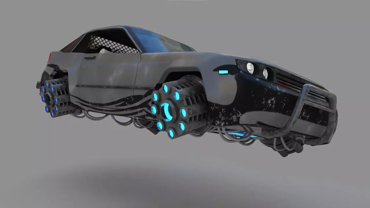 scifi car 3D model_0