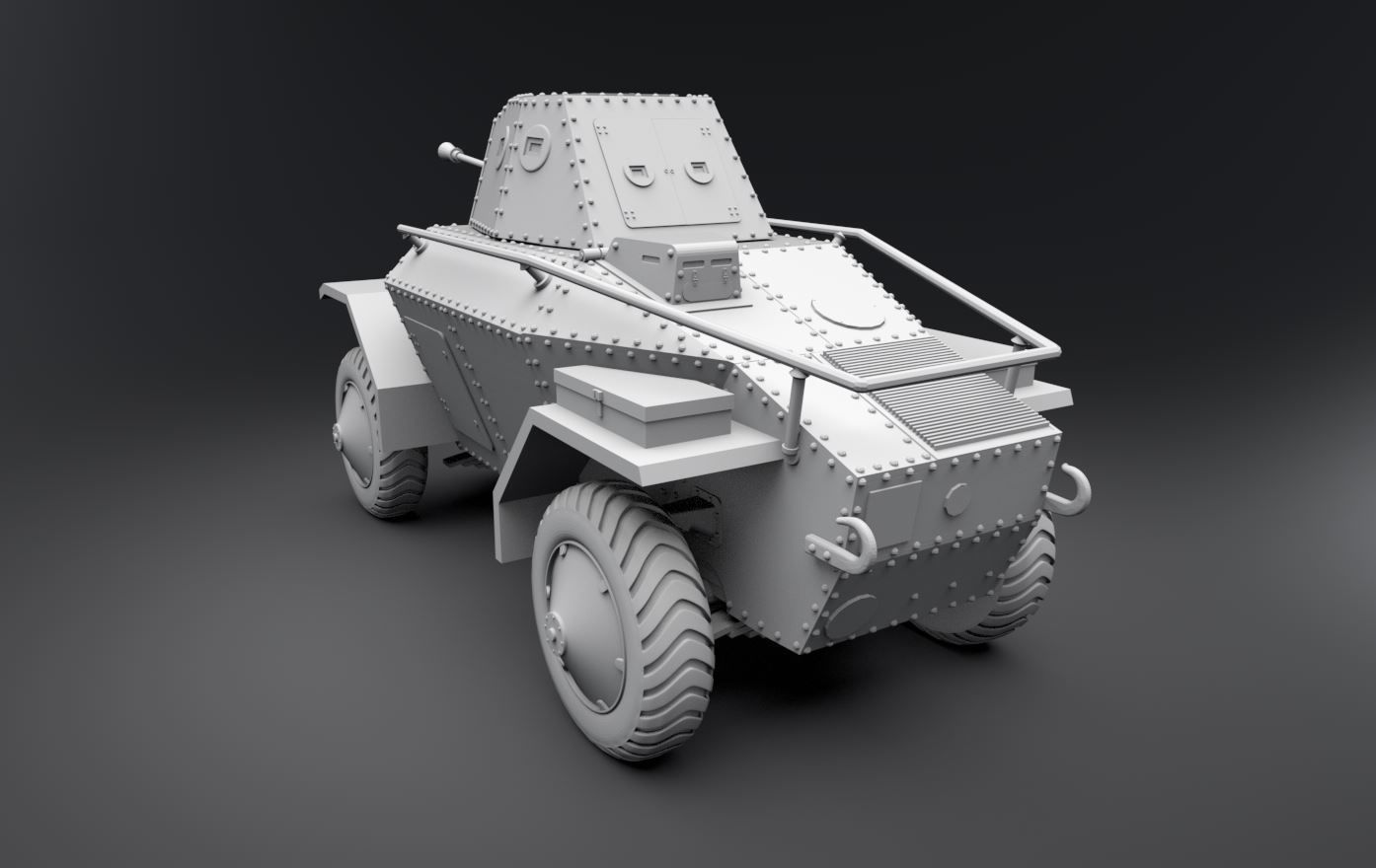 Csaba Armored Car  Scale model 3D print model_2