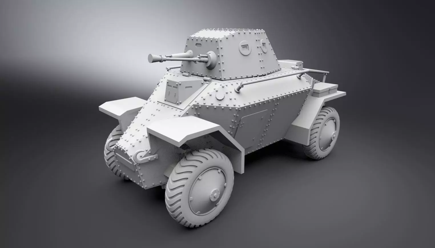 Csaba Armored Car  Scale model 3D print model_0