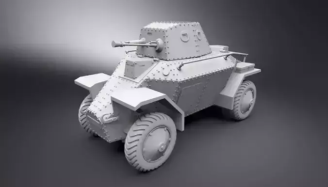 Csaba Armored Car  Scale model 3D print model