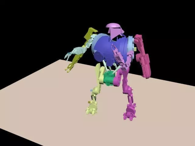 cain robocap robot Low-poly 3D model_0