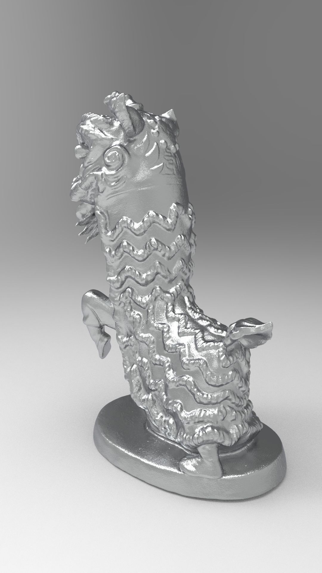 Lion dance 3D print model_13