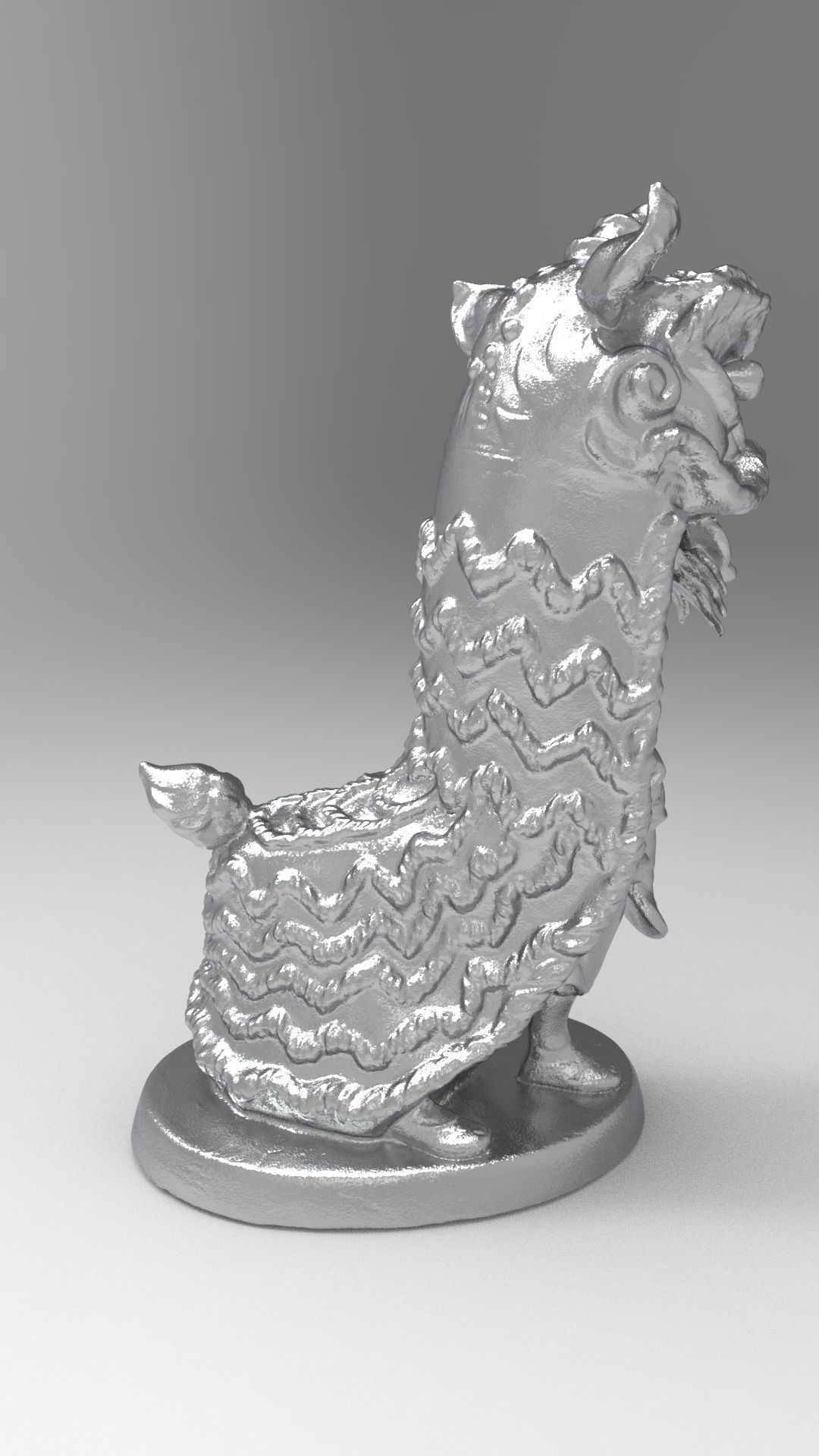 Lion dance 3D print model_25