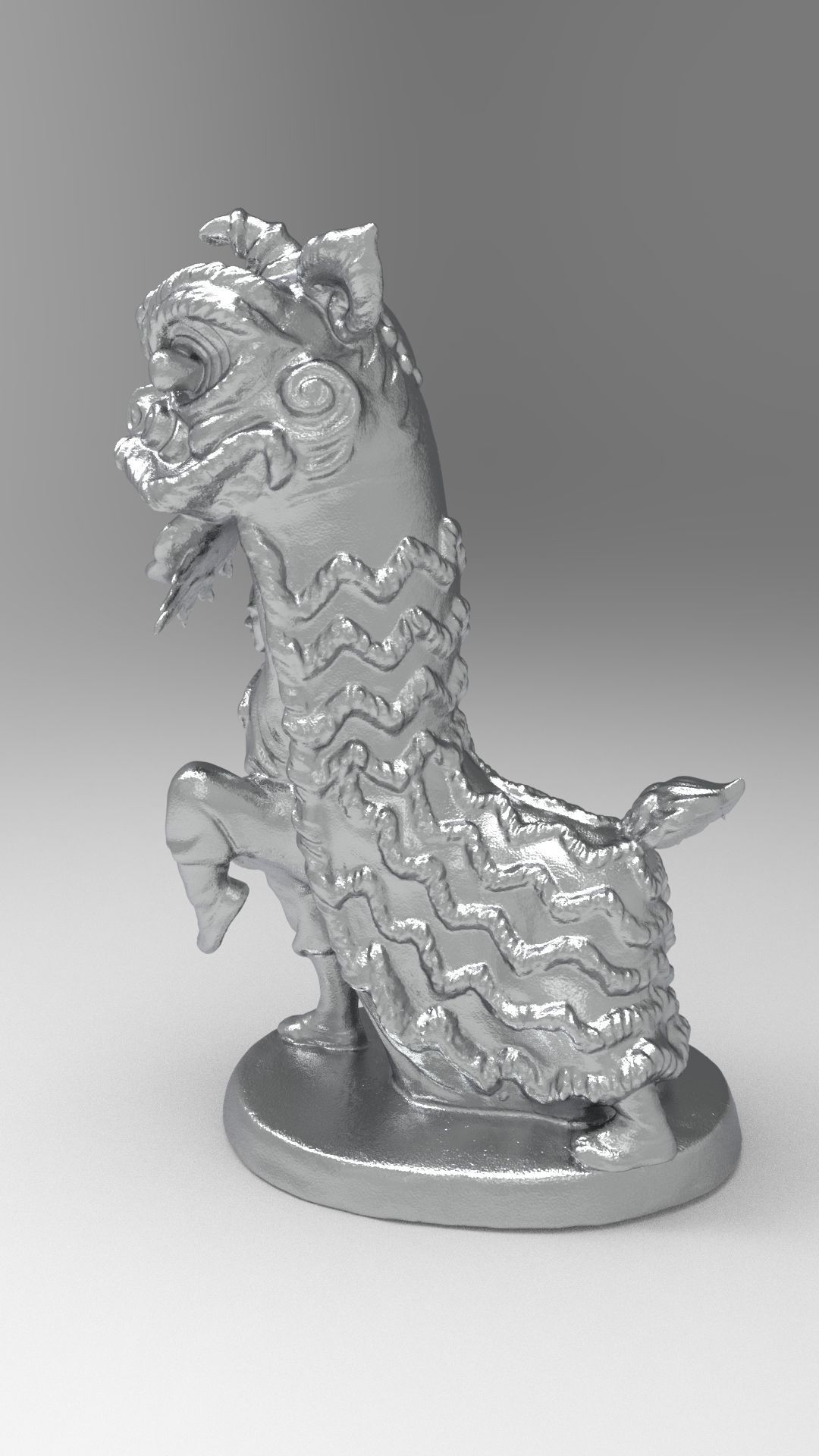 Lion dance 3D print model_11