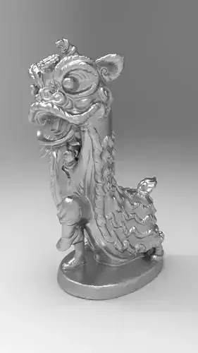 Lion dance 3D print model