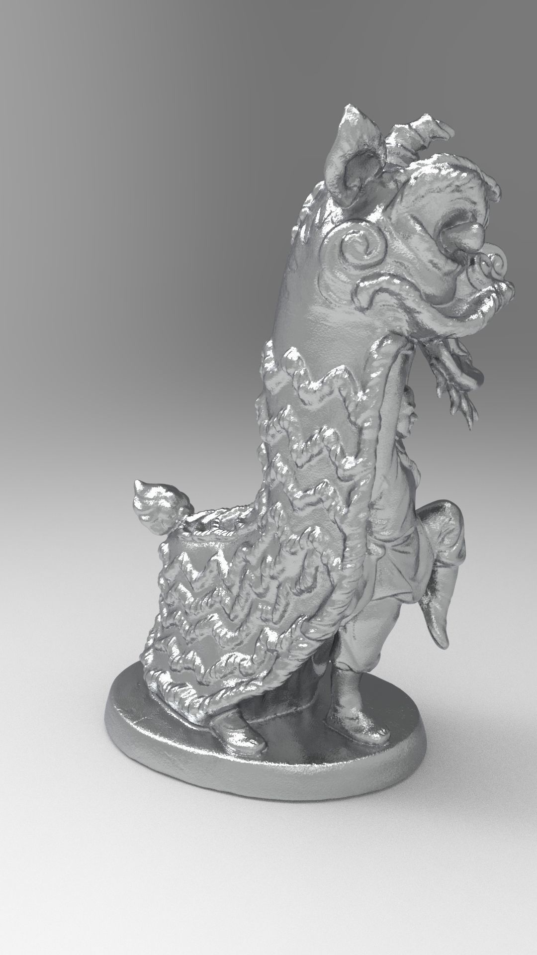 Lion dance 3D print model_1