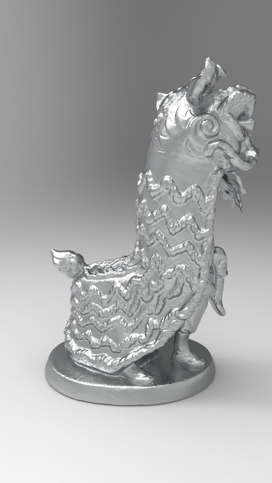 Lion dance 3D print model_26